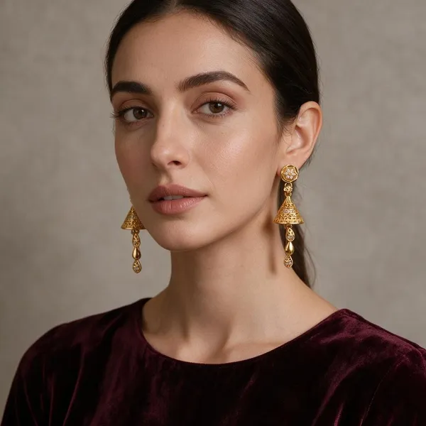 Gold_Copper_Brass_Ethnic_Jhumka_Earrings_For_Women