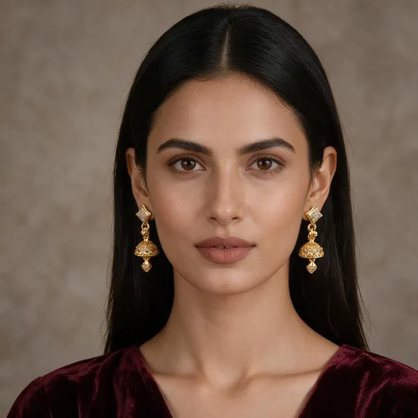 Gold_Copper_Brass_Ethnic_Jhumka_Earrings_For_Women