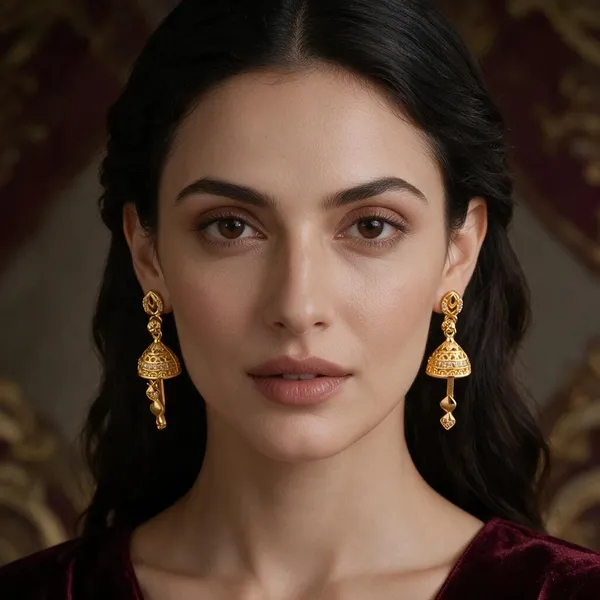 Gold_Copper_Brass_Ethnic_Jhumka_Earrings_For_Women