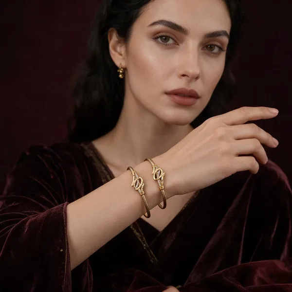 Gold_Copper_Brass_Ethnic_Bracelet_For_Women
