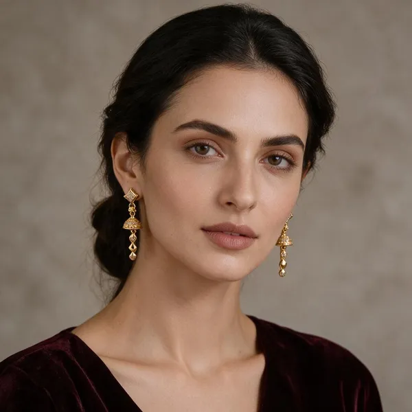 Gold_Copper_Brass_Ethnic_Jhumka_Earrings_For_Women