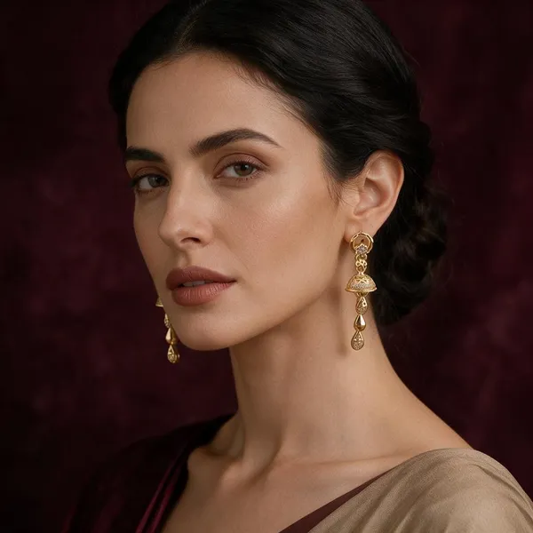 Gold_Copper_Brass_Ethnic_Jhumka_Earrings_For_Women