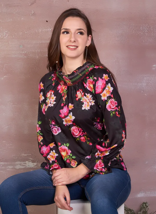 Black_Floral_Print_Long_Sleeve_Top_for_Women