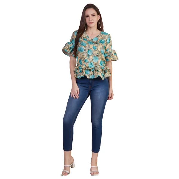 Beige_Floral_Peplum_Top_for_Women