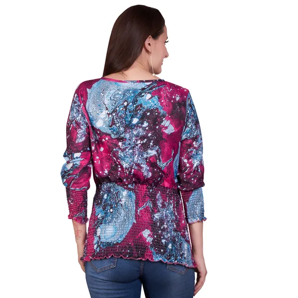 Multicolor_Printed_Long_Sleeve_Peplum_Top_for_Women