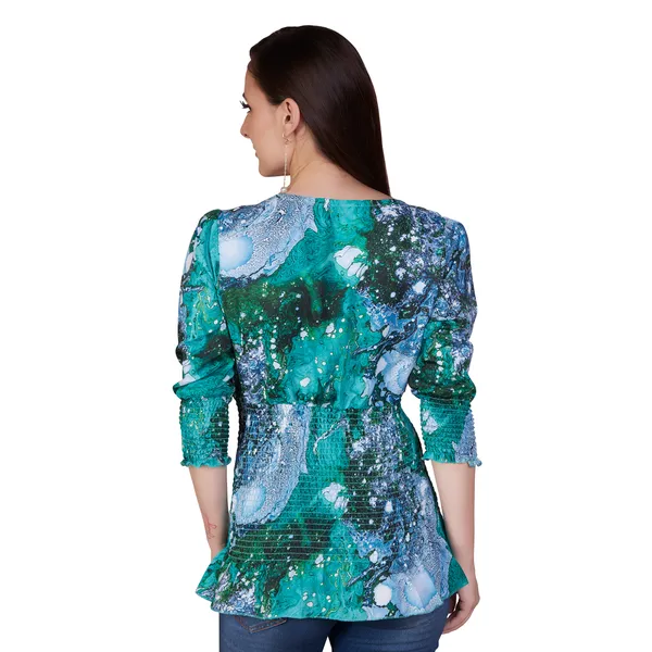 Teal_Printed_Peplum_Top_for_Women