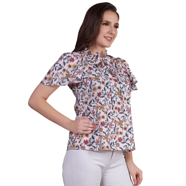 White_Floral_Print_Regular_Fit_Top_for_Women