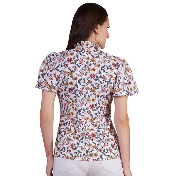White_Floral_Print_Regular_Fit_Top_for_Women