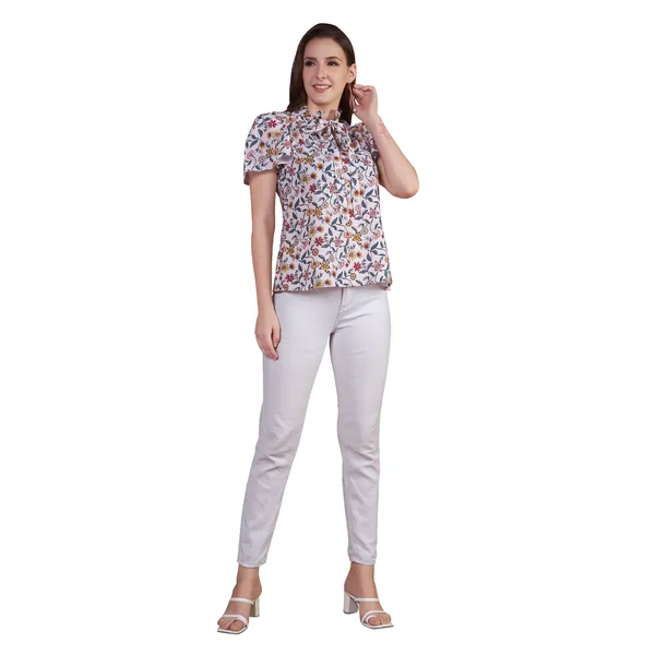 White_Floral_Print_Regular_Fit_Top_for_Women