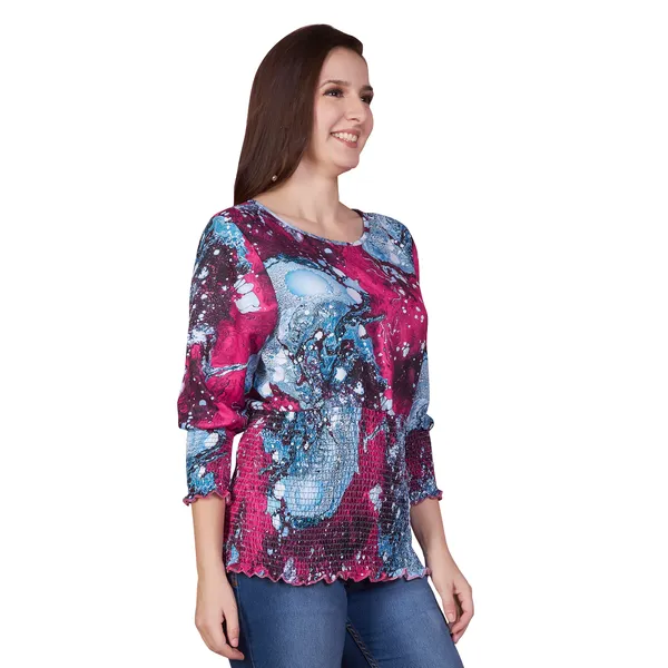 Multicolor_Printed_Long_Sleeve_Peplum_Top_for_Women