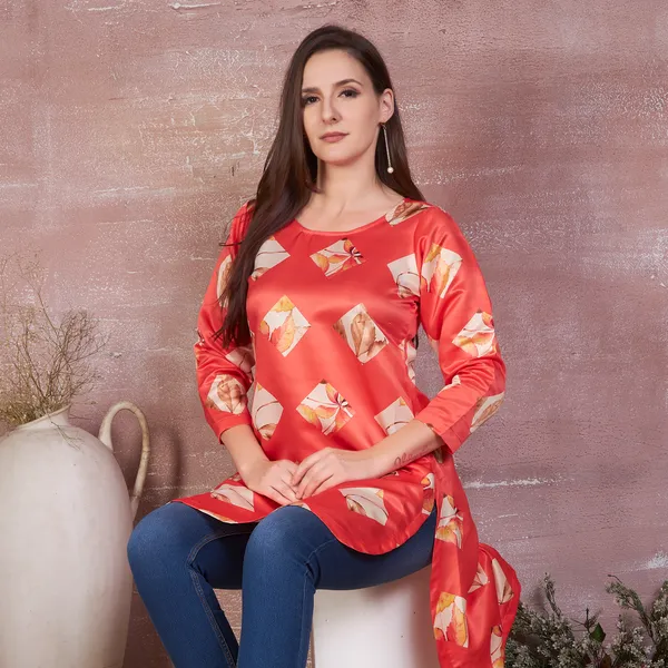 Red_Printed_Asymmetric_Tunic_Top_for_Women