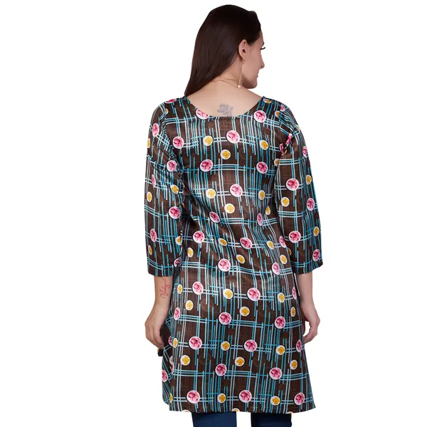 Brown_Printed_High-Low_Kurti_for_Women