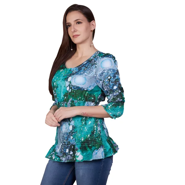 Teal_Printed_Peplum_Top_for_Women