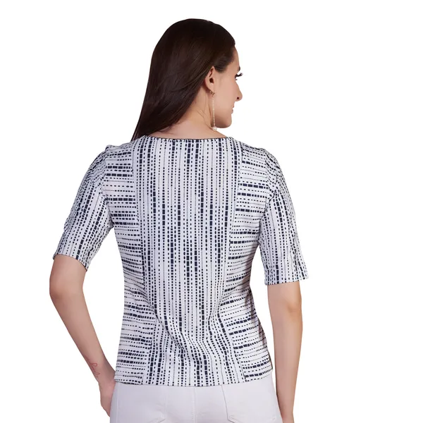 White_Printed_Short_Sleeve_Top_for_Women
