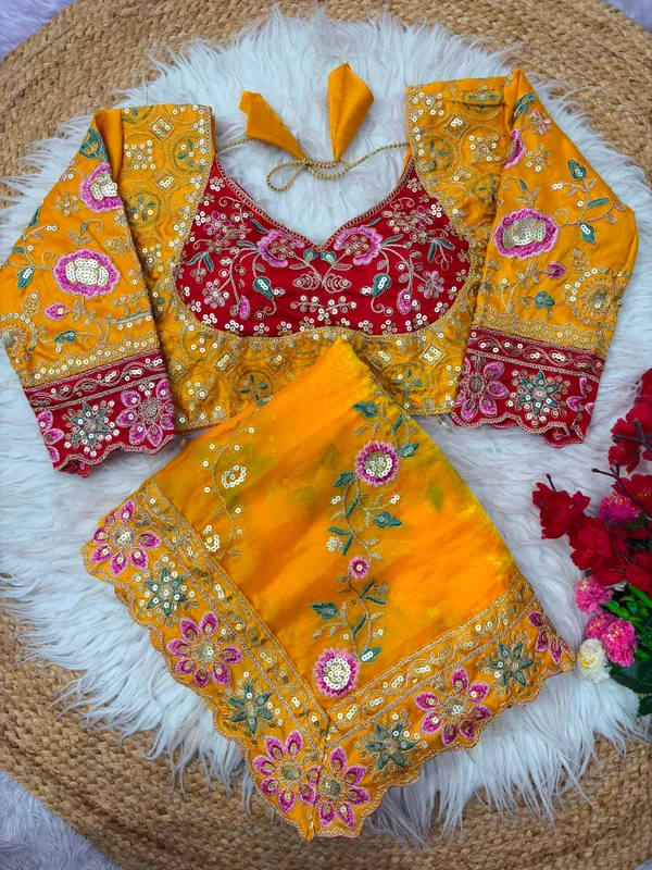 Designer_Gold_Embroidery_Work_Satin_Silk_Saree_with_Stitched_Blouse