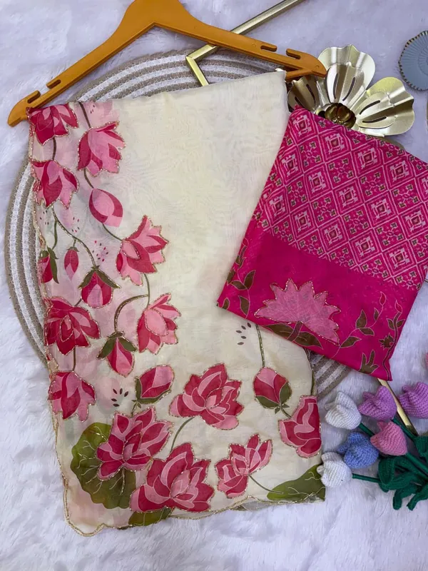 Designer_Pure_Soft_Tabby_Silk_Floral_Print_Saree_with_Beads_&_Katdana_Handwork
