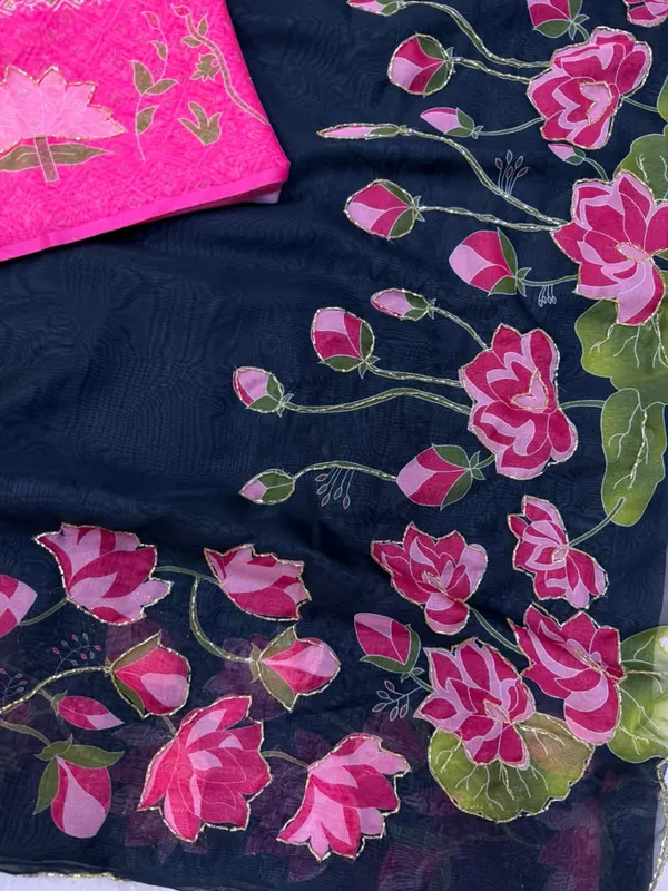 Designer_Pure_Soft_Tabby_Silk_Floral_Print_Saree_with_Beads_&_Katdana_Handwork