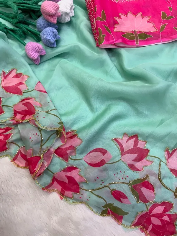 Designer_Pure_Soft_Tabby_Silk_Floral_Print_Saree_with_Beads_&_Katdana_Handwork