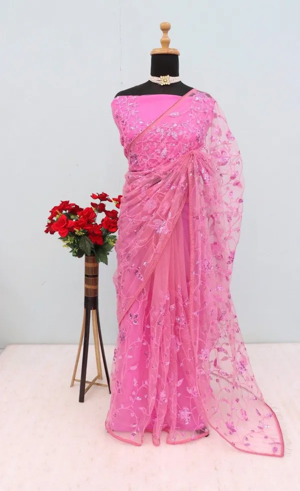 Light_Pink_Heavy_Mono_Butterfly_Net_Saree_with_5mm_Sequin_&_Thread_Embroidery_Work