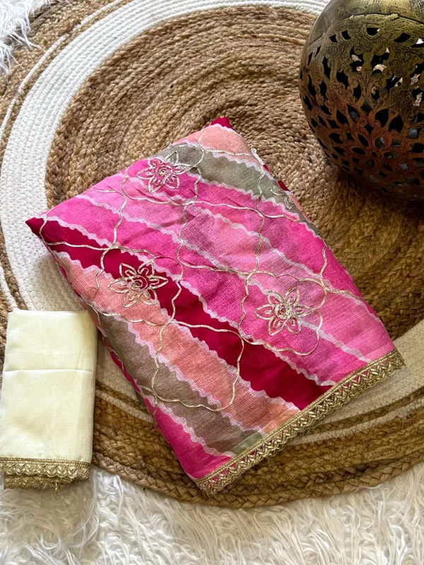 Pink_Premium_Kota_Chex_Saree_with_Beautiful_Ribbon_Embroidery_Work