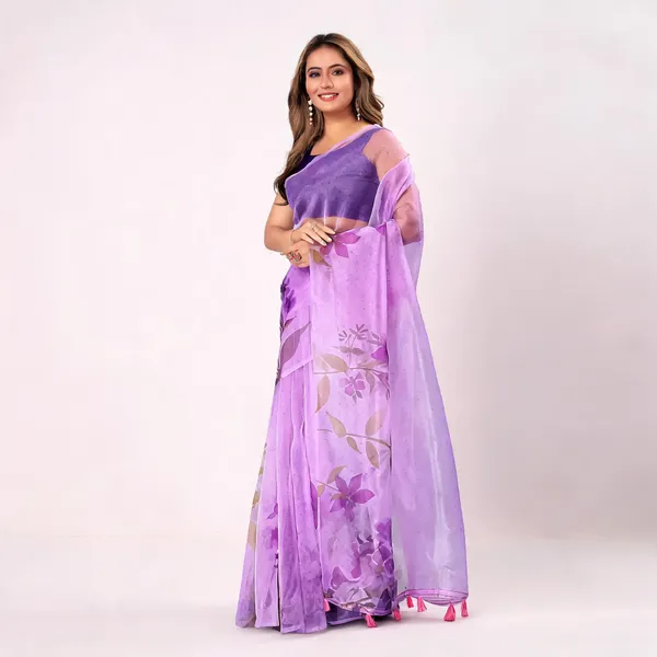 Lavender_Organza_Floral_Digital_Print_Tassel_Saree_For_Women