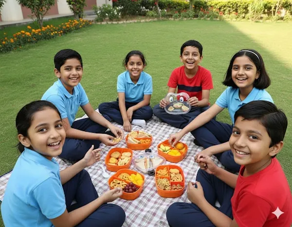 Orange_Cartoon_Face_Plastic_Lunch_Box