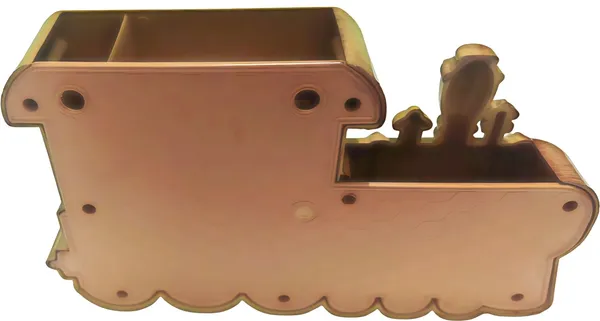 Wooden_Train_Shaped_Decorative_Showpiece