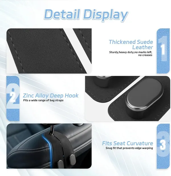 Black_Car_Seat_Headrest_Hanger_Hook