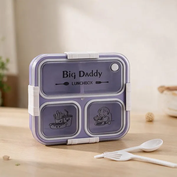 Purple_3_Compartment_Lunch_Box_With_Spoon_And_Fork