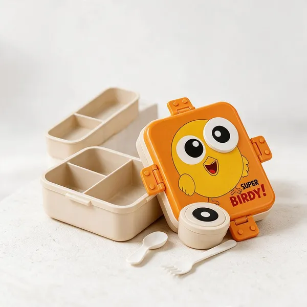 Orange_Multi_Compartment_Lunch_Box_Set_for_Kids