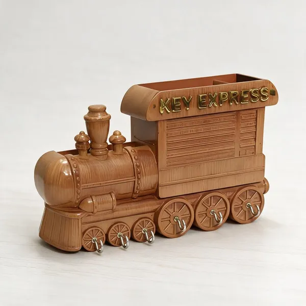 Wooden_Train_Shaped_Decorative_Showpiece