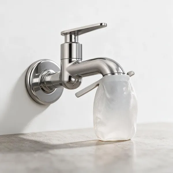 Chrome_Tap_Mounted_Soap_Dispenser_With_Bottle