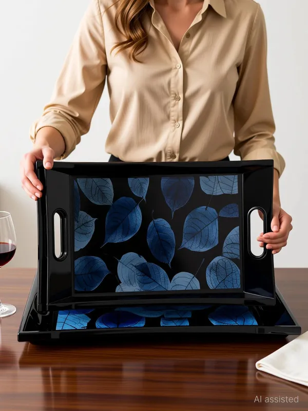 Plastic_Leaf_Print_Serving_Tray_Set