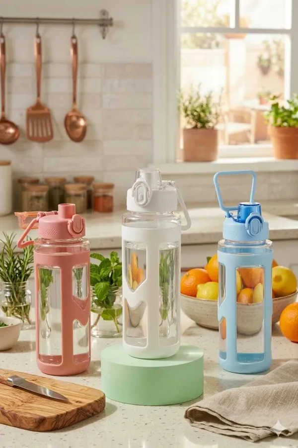 Borosilicate_Glass_Pink_Silicone_Sleeve_Water_Bottle