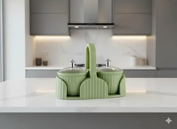Plastic_Modern_Ribbed_Spice_Storage_Rack_Set_Of_1_(4_Jars)