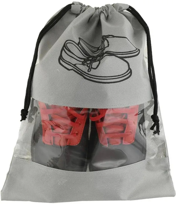 Grey_Fabric_Cat_Print_Drawstring_Storage_Bag