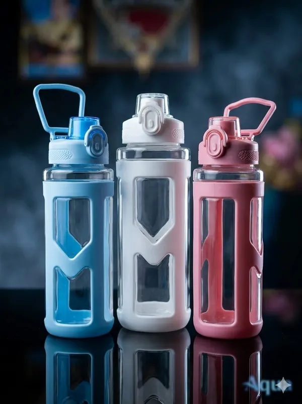 Borosilicate_Glass_Pink_Silicone_Sleeve_Water_Bottle
