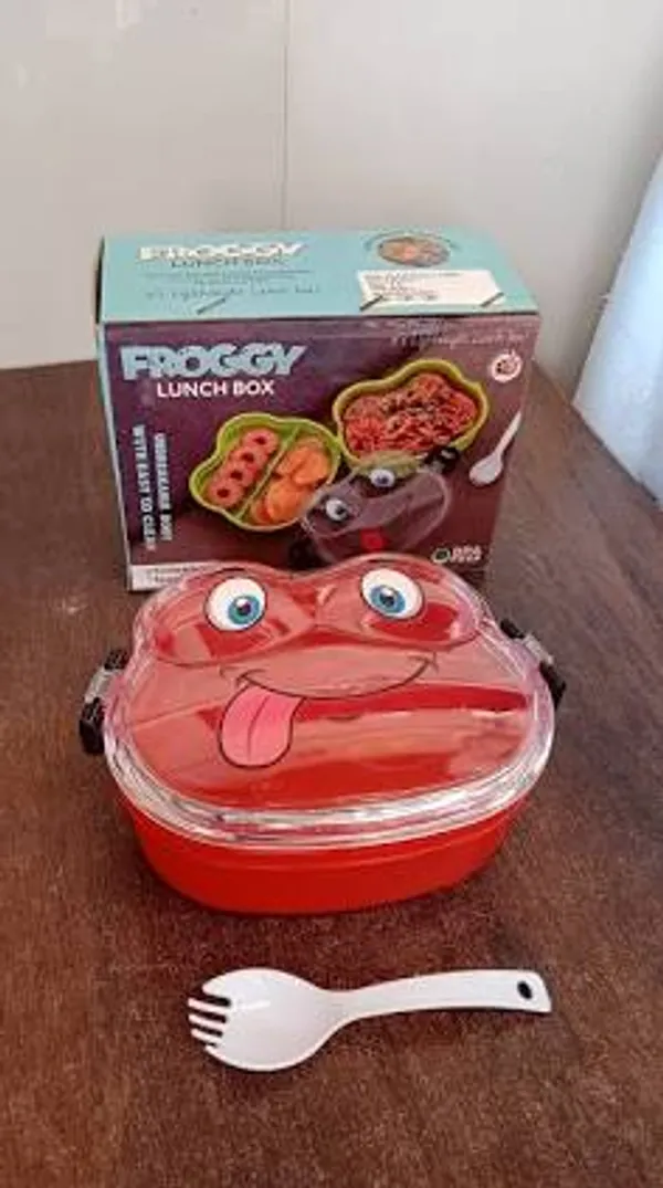 Orange_Cartoon_Face_Plastic_Lunch_Box