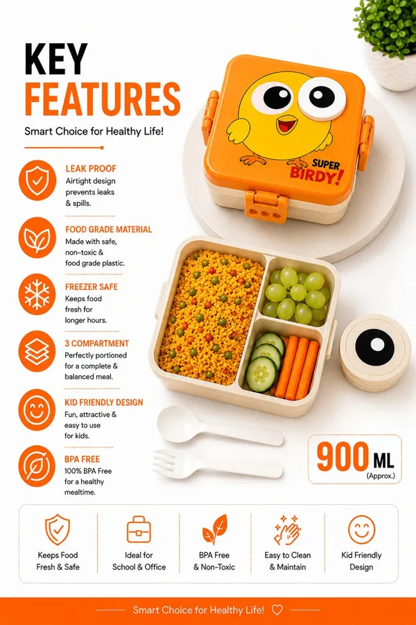 Orange_Multi_Compartment_Lunch_Box_Set_for_Kids