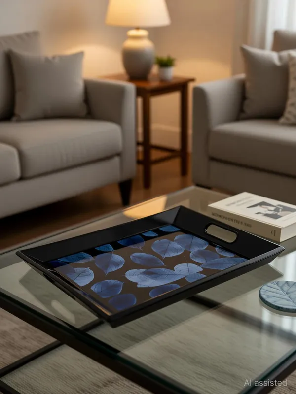 Plastic_Leaf_Print_Serving_Tray_Set