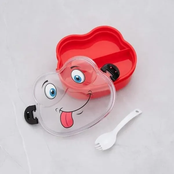 Orange_Cartoon_Face_Plastic_Lunch_Box