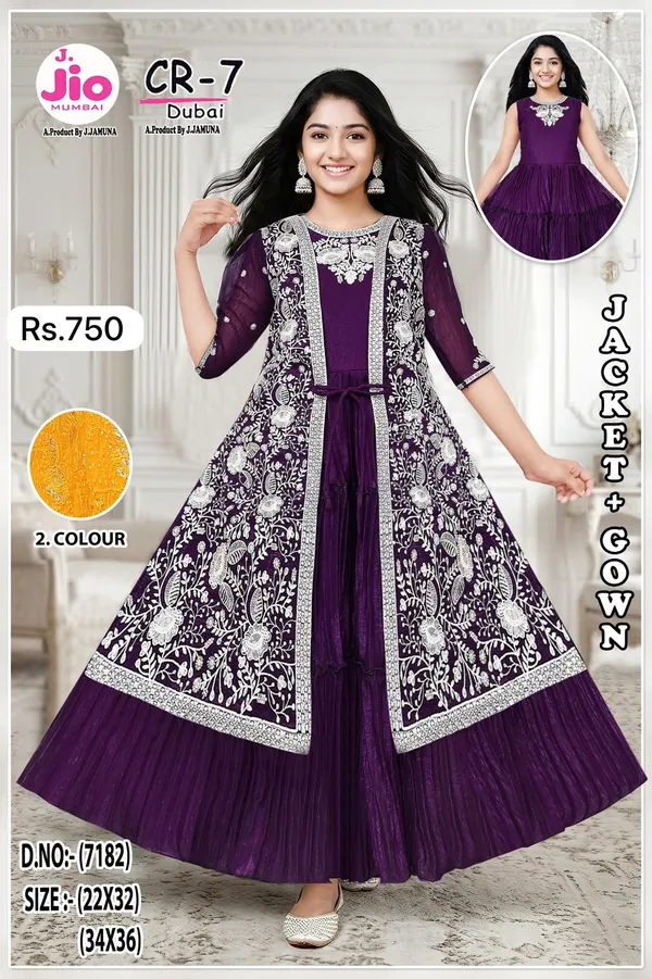 Purple_Printed_Jacket_Style_Gown_for_Girls