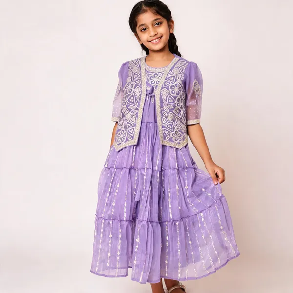 Lavender_Georgette_Embroidered_Puff_Sleeve_Party_Dress_For_Girls