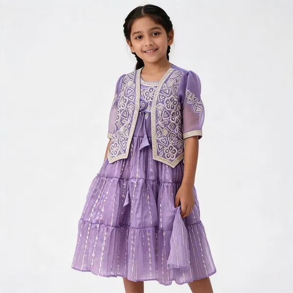 Lavender_Georgette_Embroidered_Puff_Sleeve_Party_Dress_For_Girls
