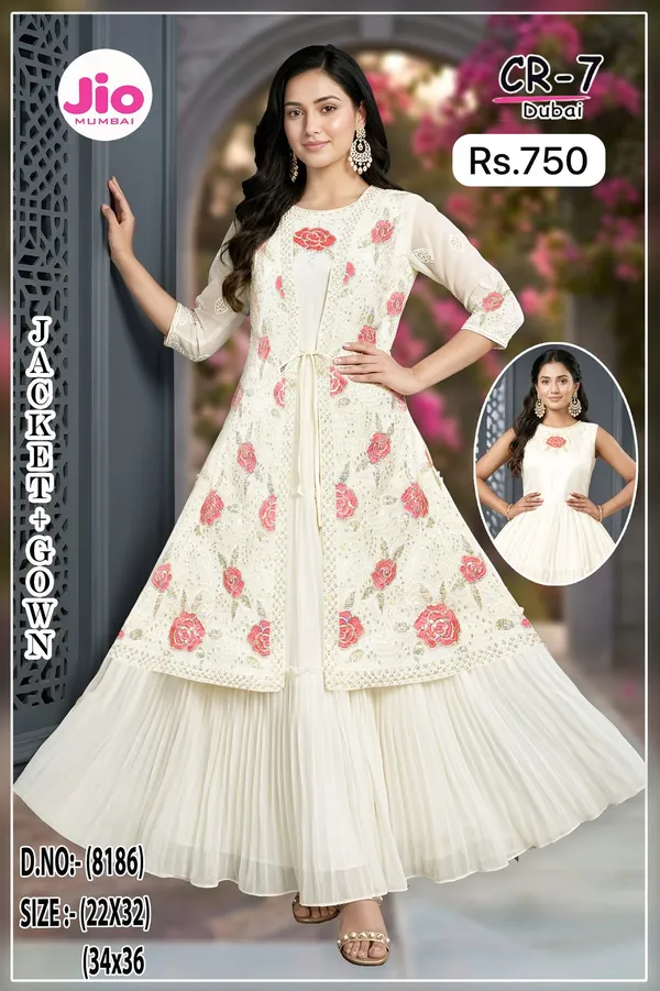 Cream_Floral_Anarkali_Gown_Set_for_Women
