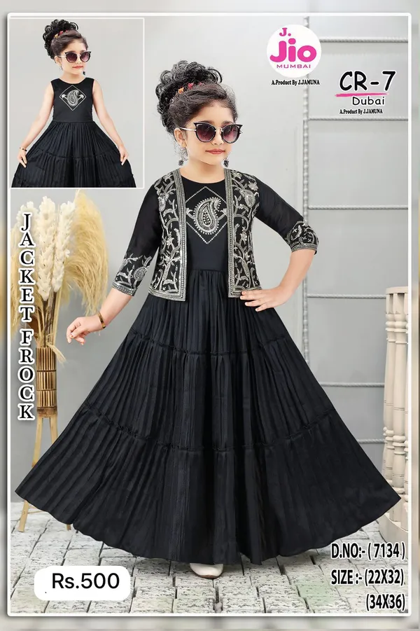 Black_Jacket_Style_Frock_for_Girls