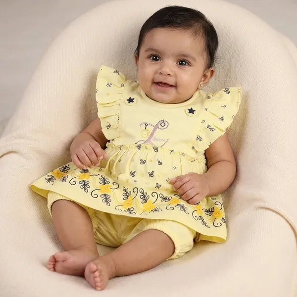 Multicolor__Cotton_And_Polyster_Printed_Flared_Frock_Set_For_Baby_Girls_