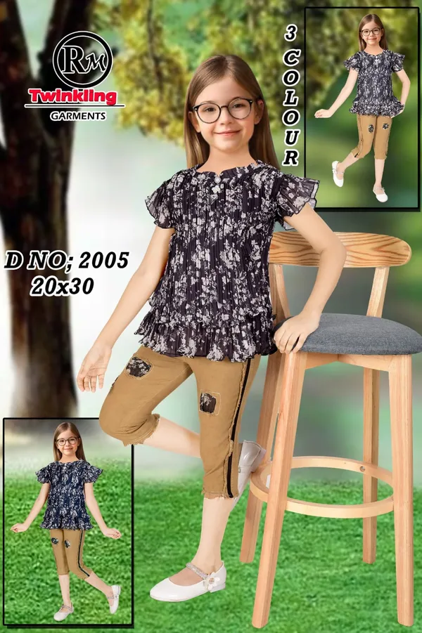 Black_Floral_Printed_Top_And_Pants_Set_for_Girls