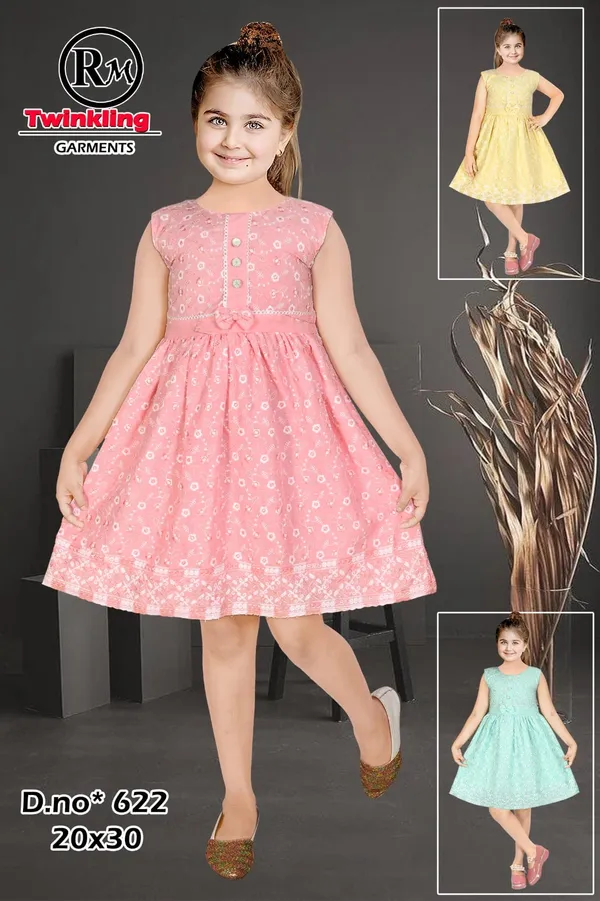 Pink_Floral_Fit_And_Flare_Dress_for_Girls