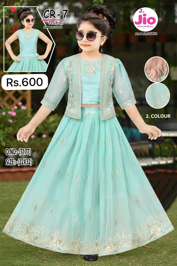 Mint_Embroidered_Ethnic_Lehenga_Set_for_Girls